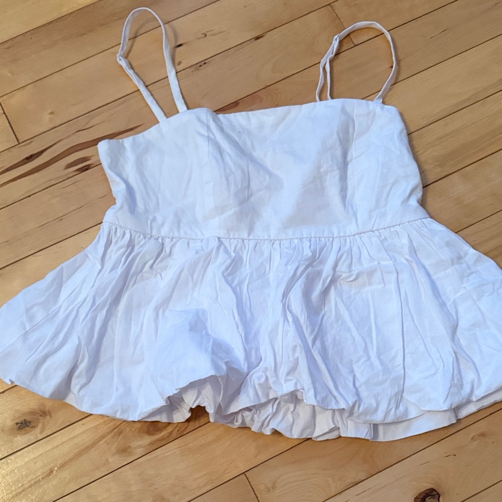 T.J.Maxx White Ruffled Crop Top